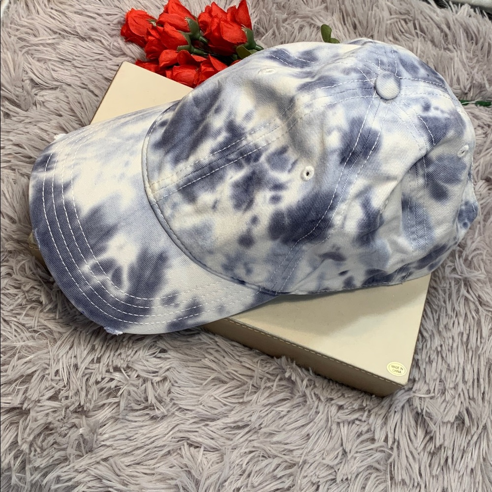 🌹aerie • Tie-Dye Navy & White Baseball Cap • Unisex